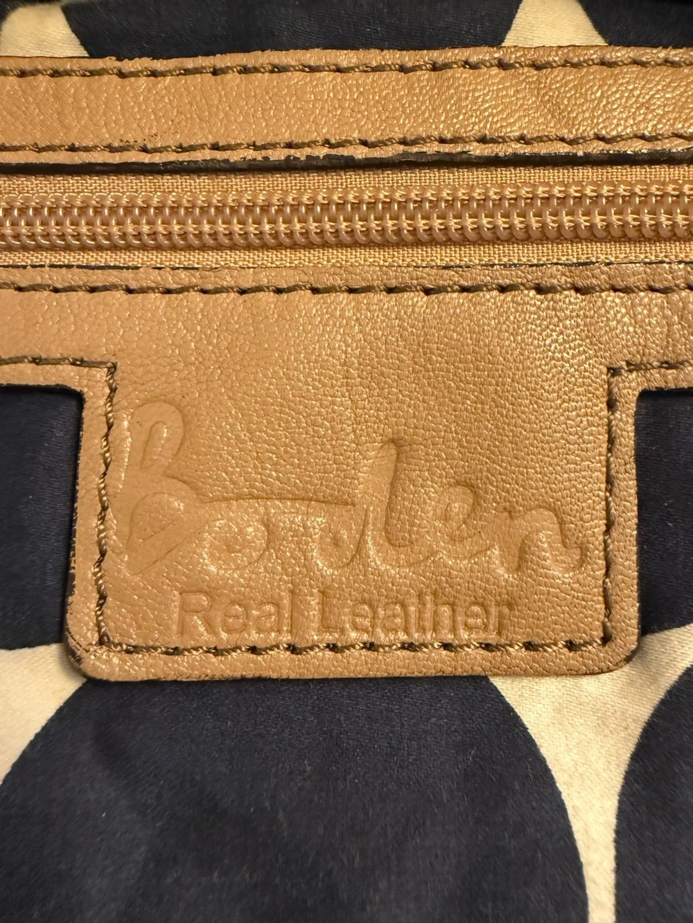 Boden Tan Leather Crossbody Satchel Bag – Soft Pebbled Leather